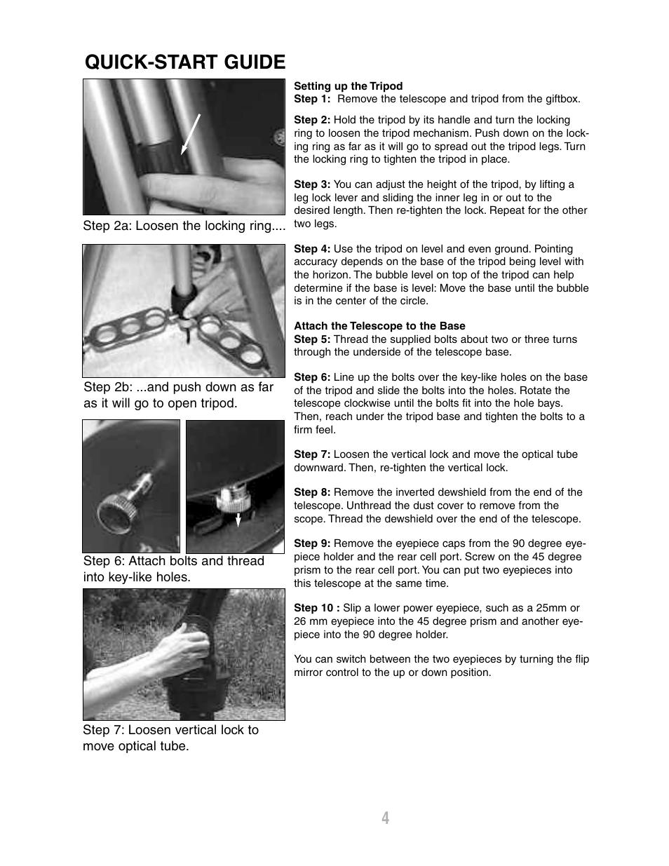 Quick-start guide | Meade Instruments ETX-80AT-BB User Manual | Page 4 / 44