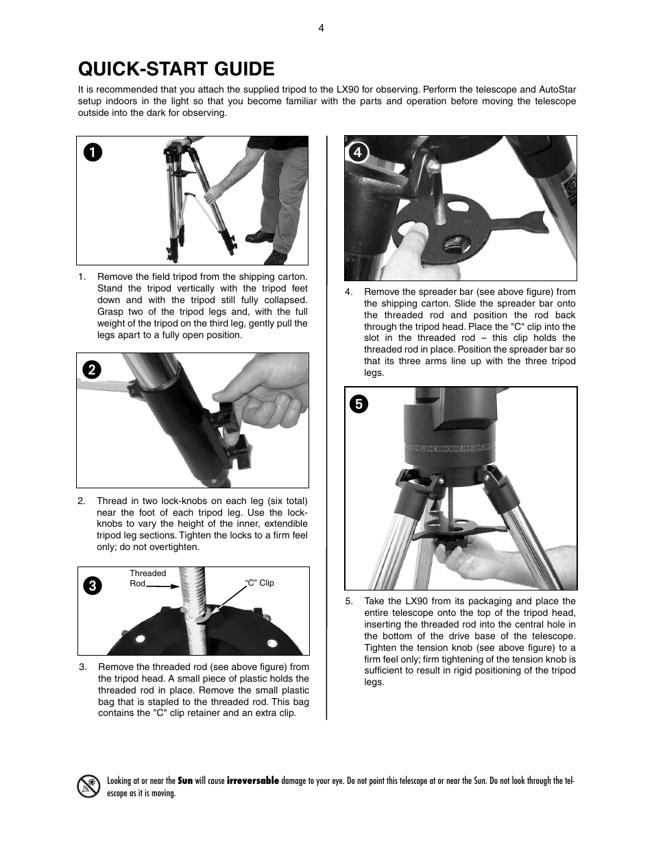 Quick-start guide | Meade Instruments LX90-GPS User Manual | Page 4 / 60