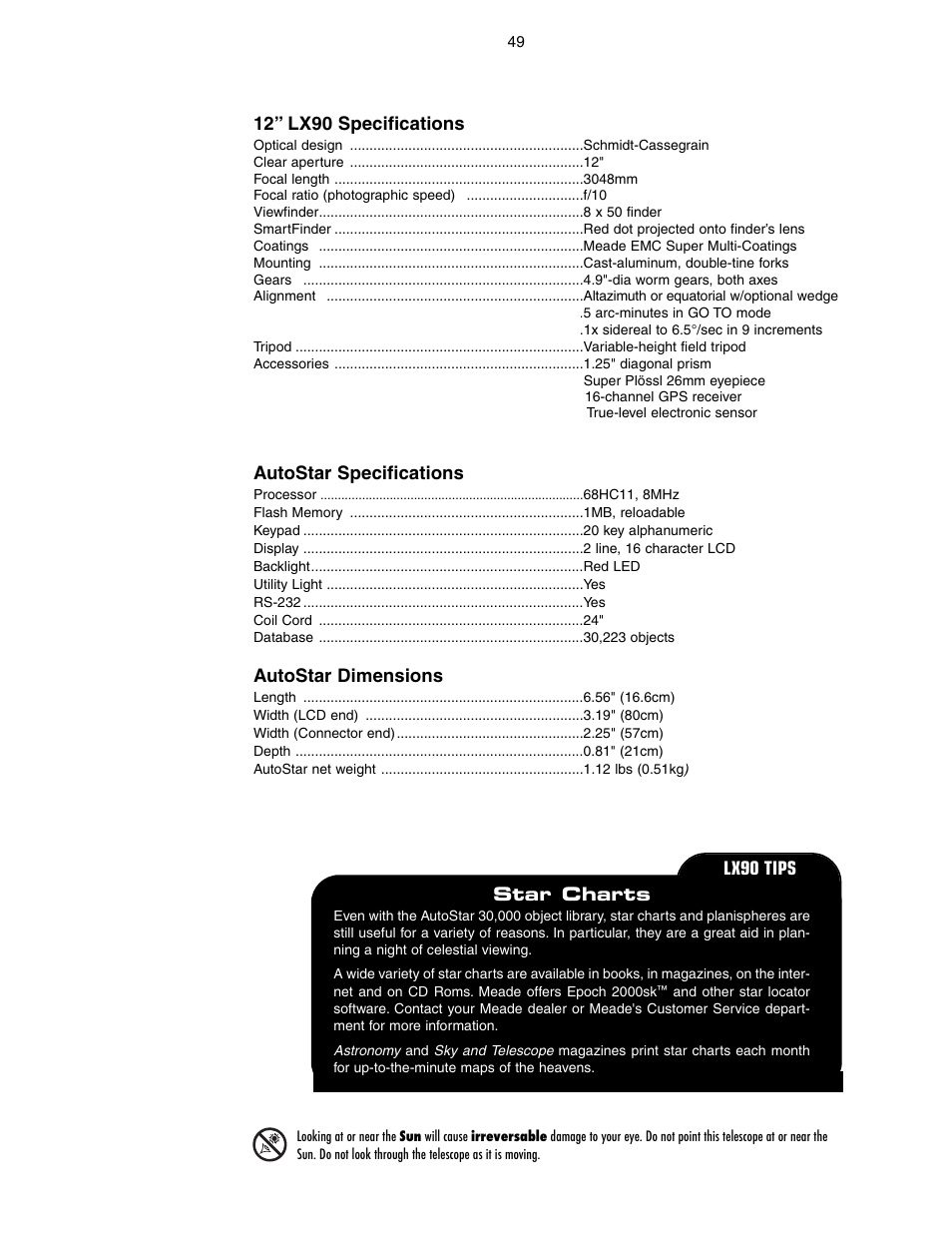 Meade Instruments LX90-GPS User Manual | Page 49 / 60