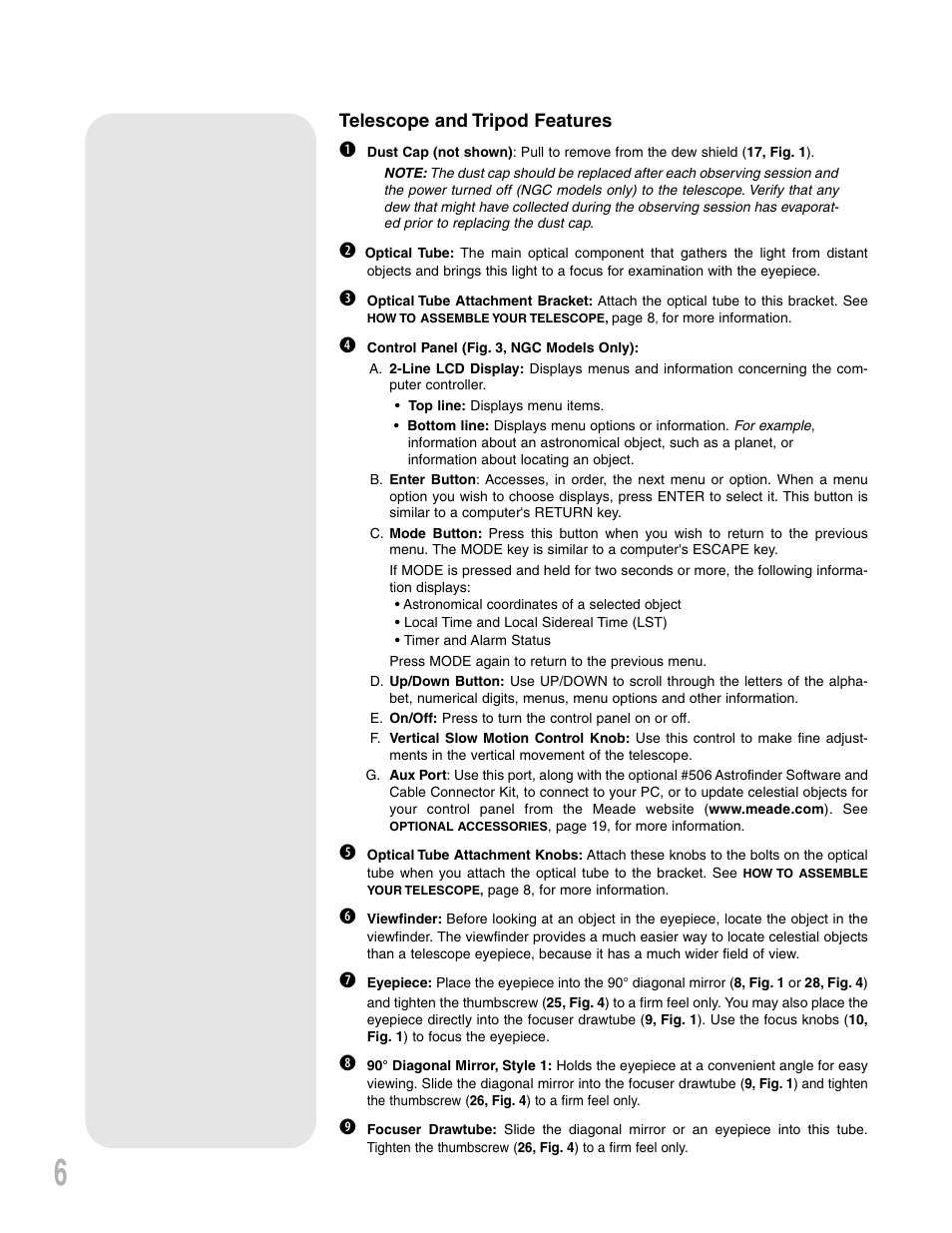Meade Instruments NG-Series User Manual | Page 6 / 28