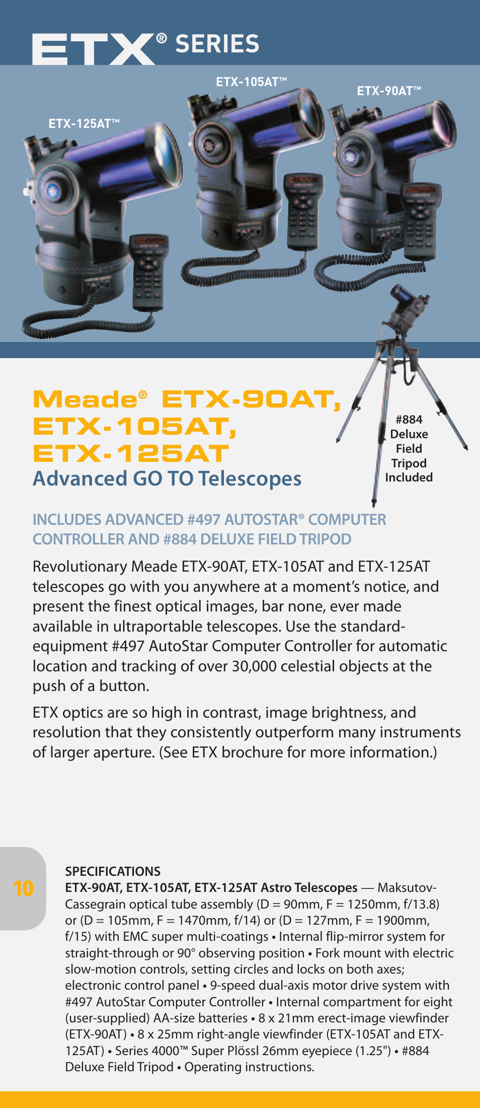 Series, Meade, Advanced go to telescopes | Meade Instruments pmn User Manual | Page 10 / 20