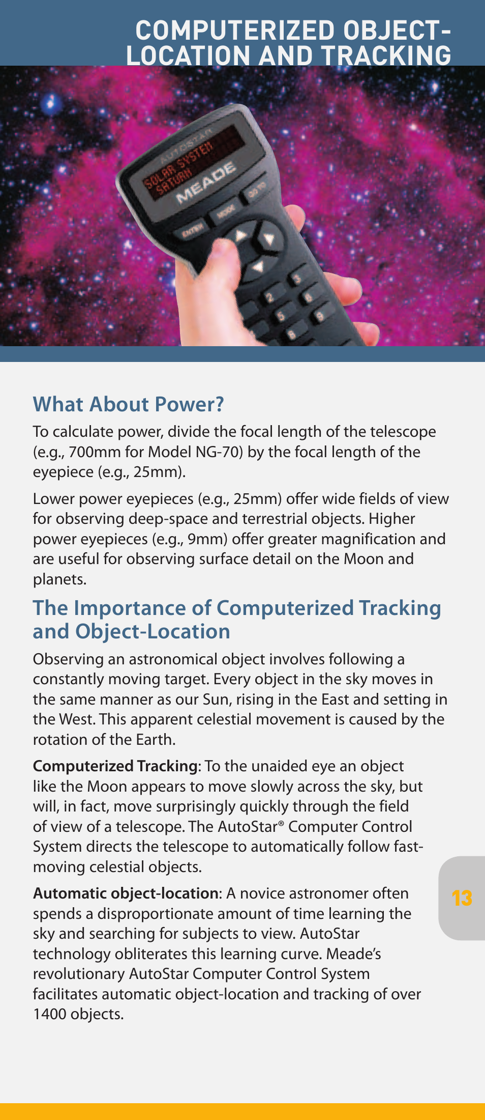 Computerized object- location and tracking | Meade Instruments pmn User Manual | Page 13 / 20