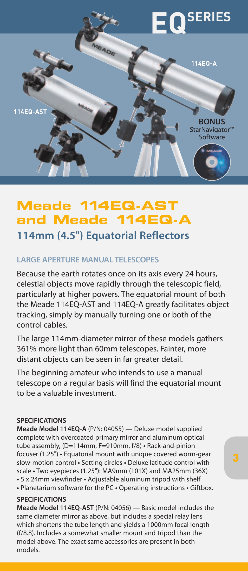 Series | Meade Instruments pmn User Manual | Page 3 / 20