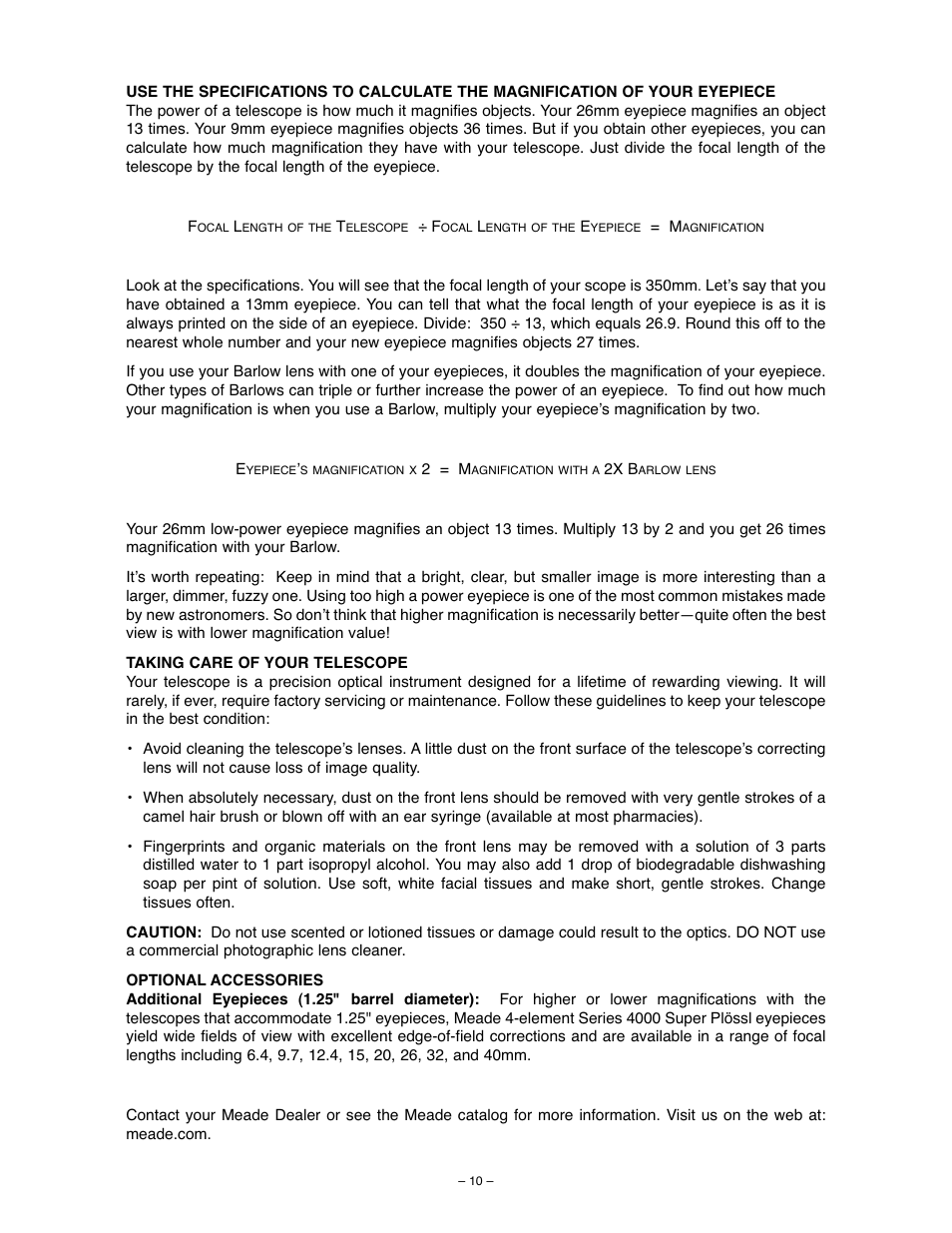 Meade Instruments 70AZ-ADS User Manual | Page 10 / 12
