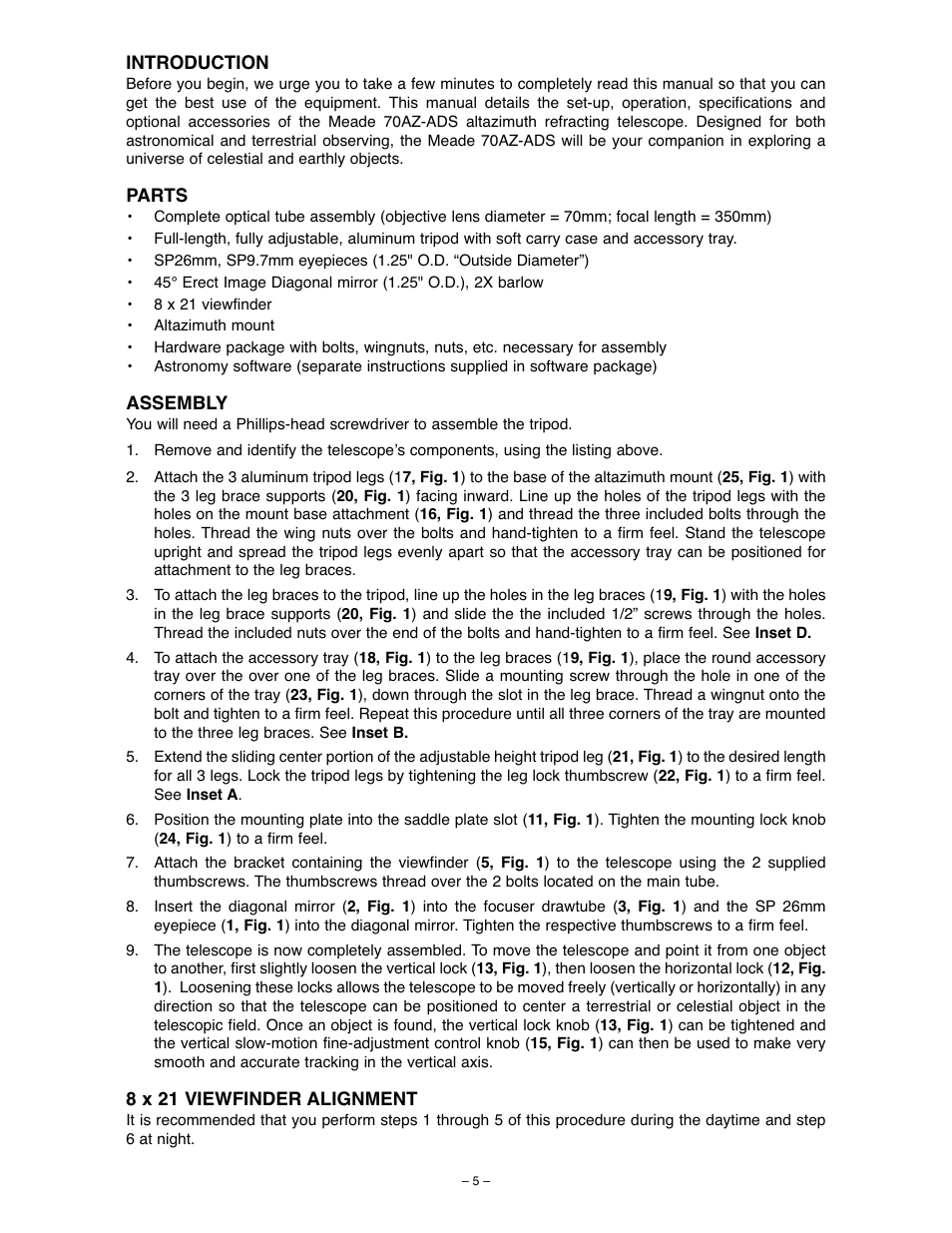 Meade Instruments 70AZ-ADS User Manual | Page 5 / 12