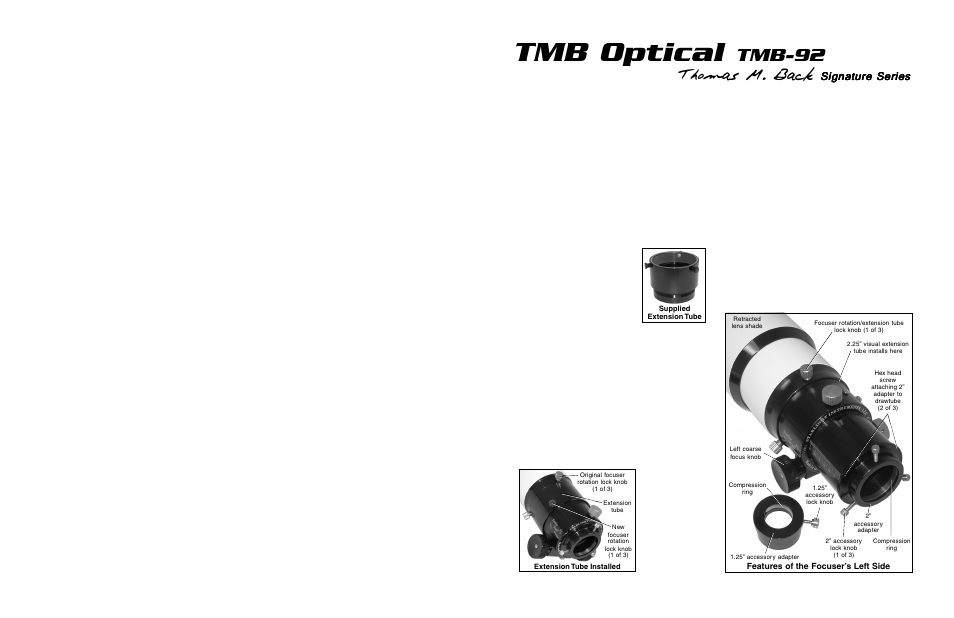 Meade Instruments TMB-92 User Manual | 2 pages