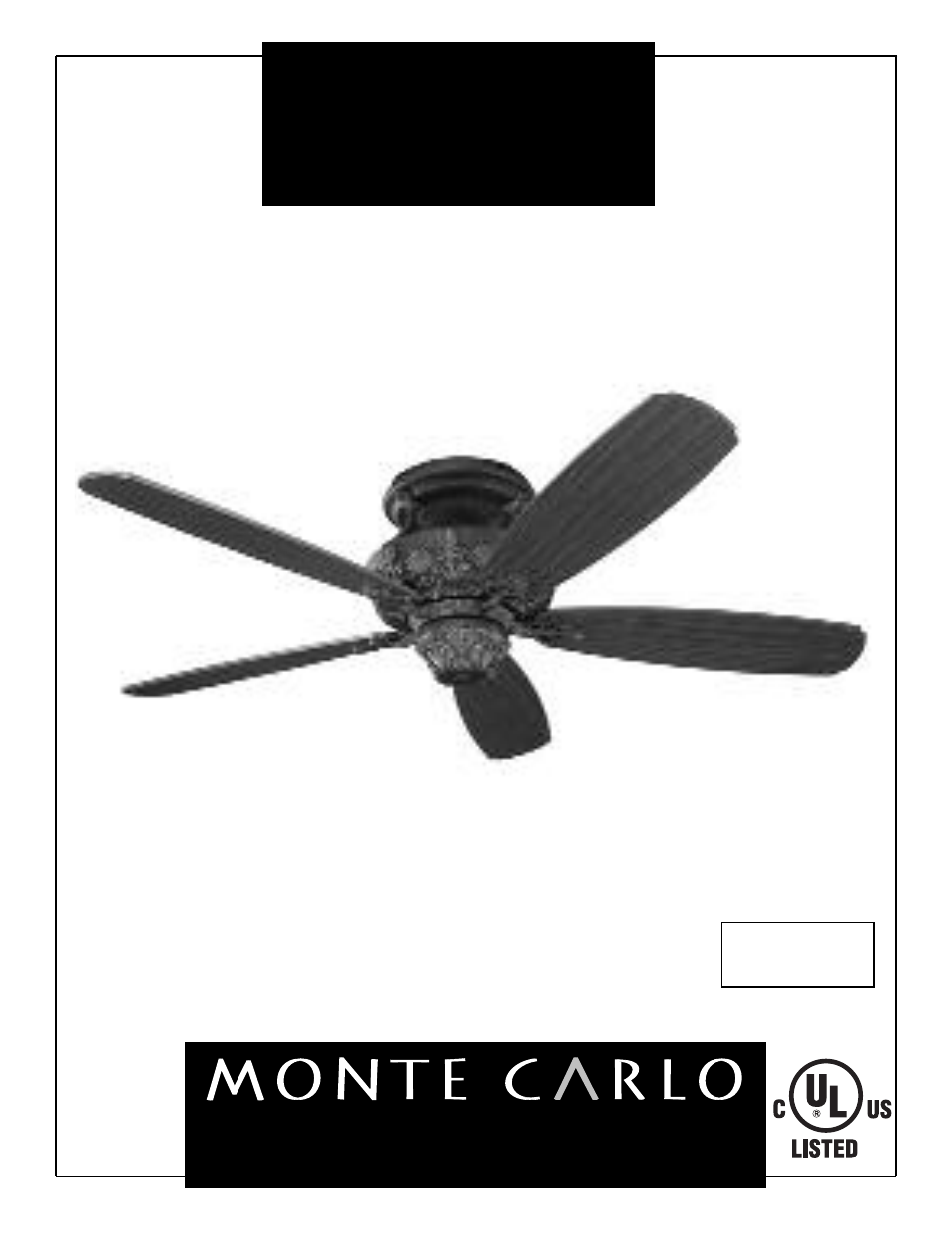 Monte Carlo Fan Company 5EG60XX Series User Manual | 5 pages