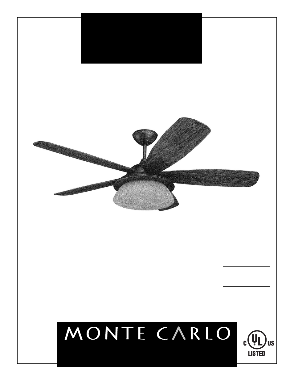 Monte Carlo Fan Company 5LNR52XXD Series User Manual | 8 pages