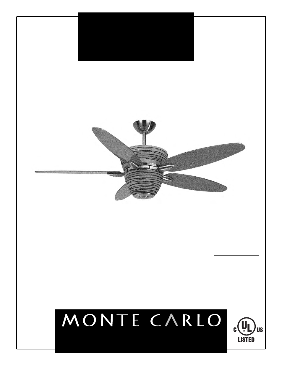 Monte Carlo Fan Company 5LOR52BSD User Manual | 7 pages