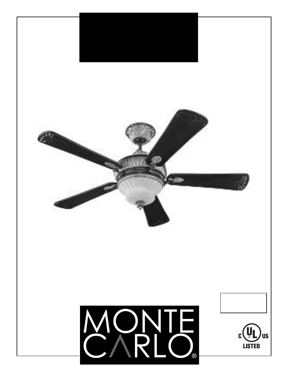 Monte Carlo Fan Company 5EPR60BRD Series User Manual | 8 pages