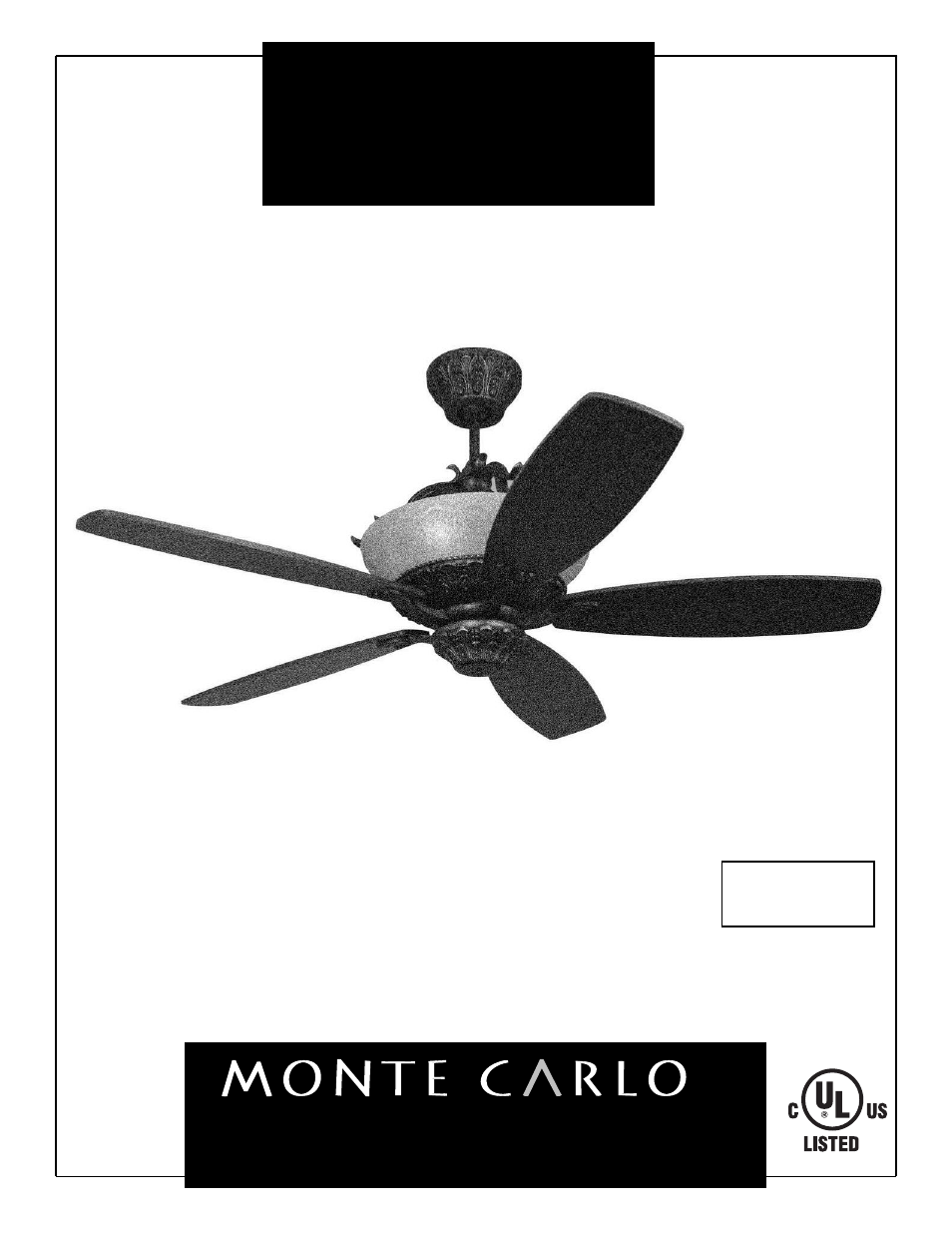 Monte Carlo Fan Company 5RDR User Manual | 7 pages