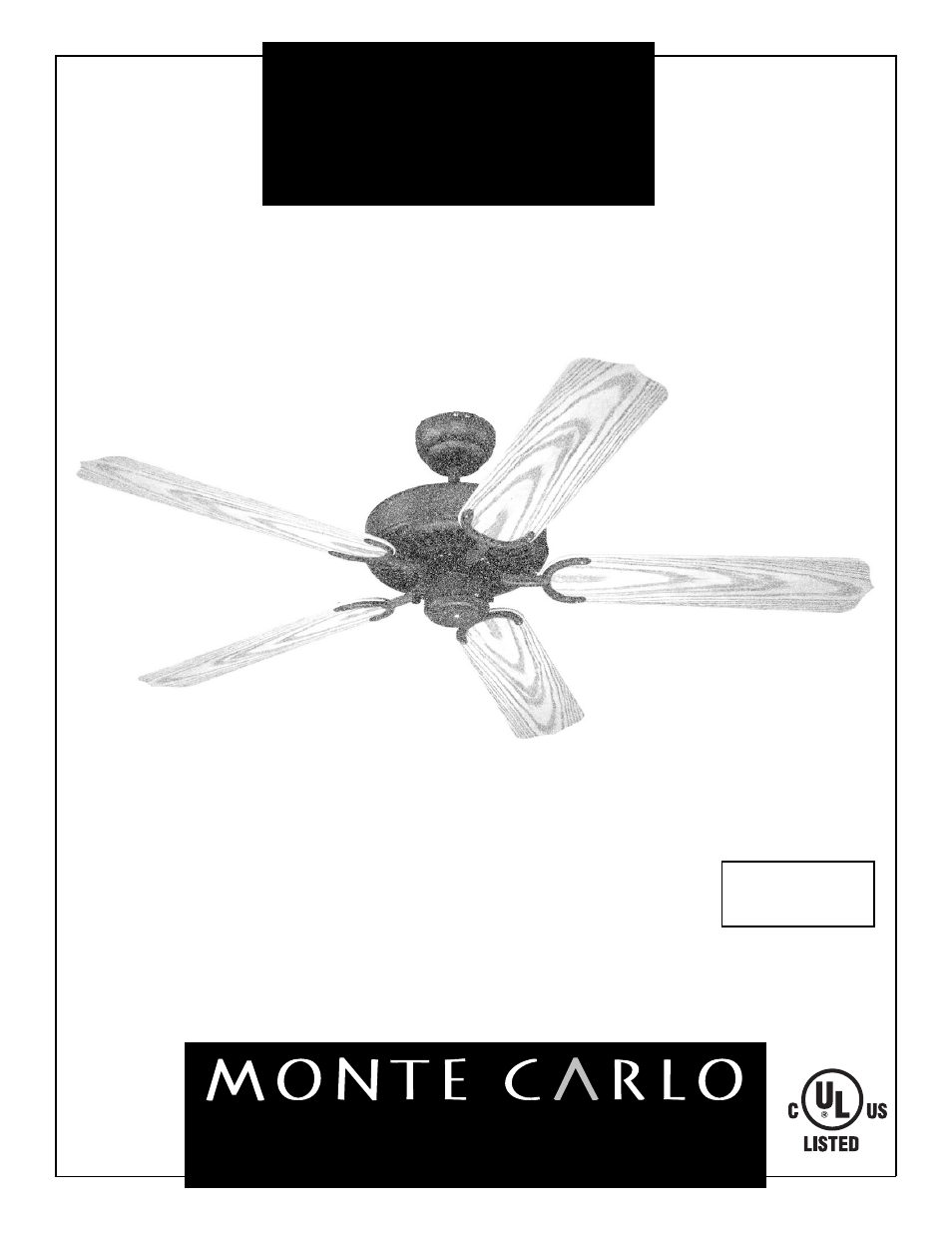 Monte Carlo Fan Company Ceiling Fans User Manual | 6 pages