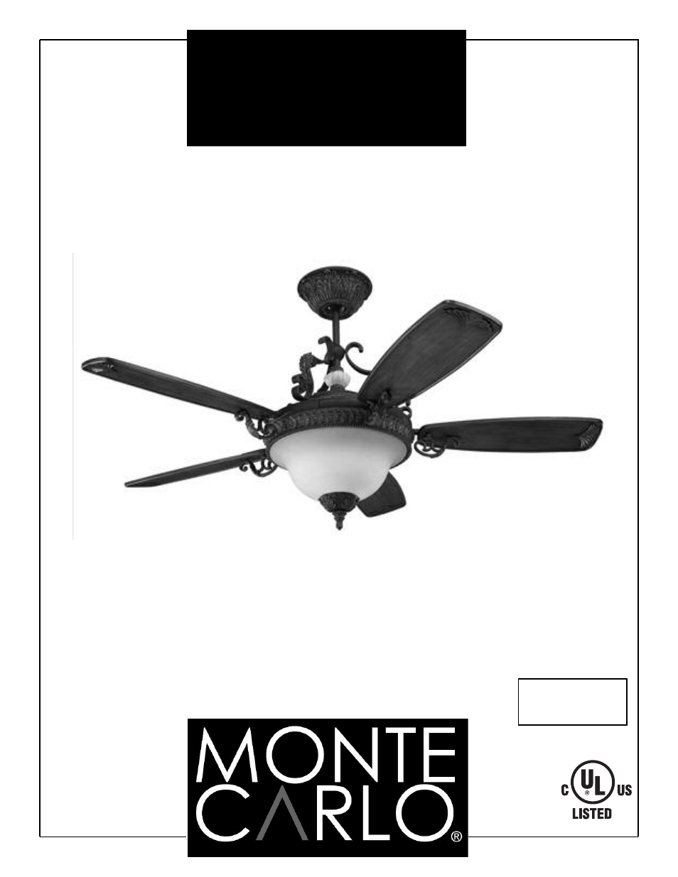 Monte Carlo Fan Company 5CSR60AGD Series User Manual | 9 pages