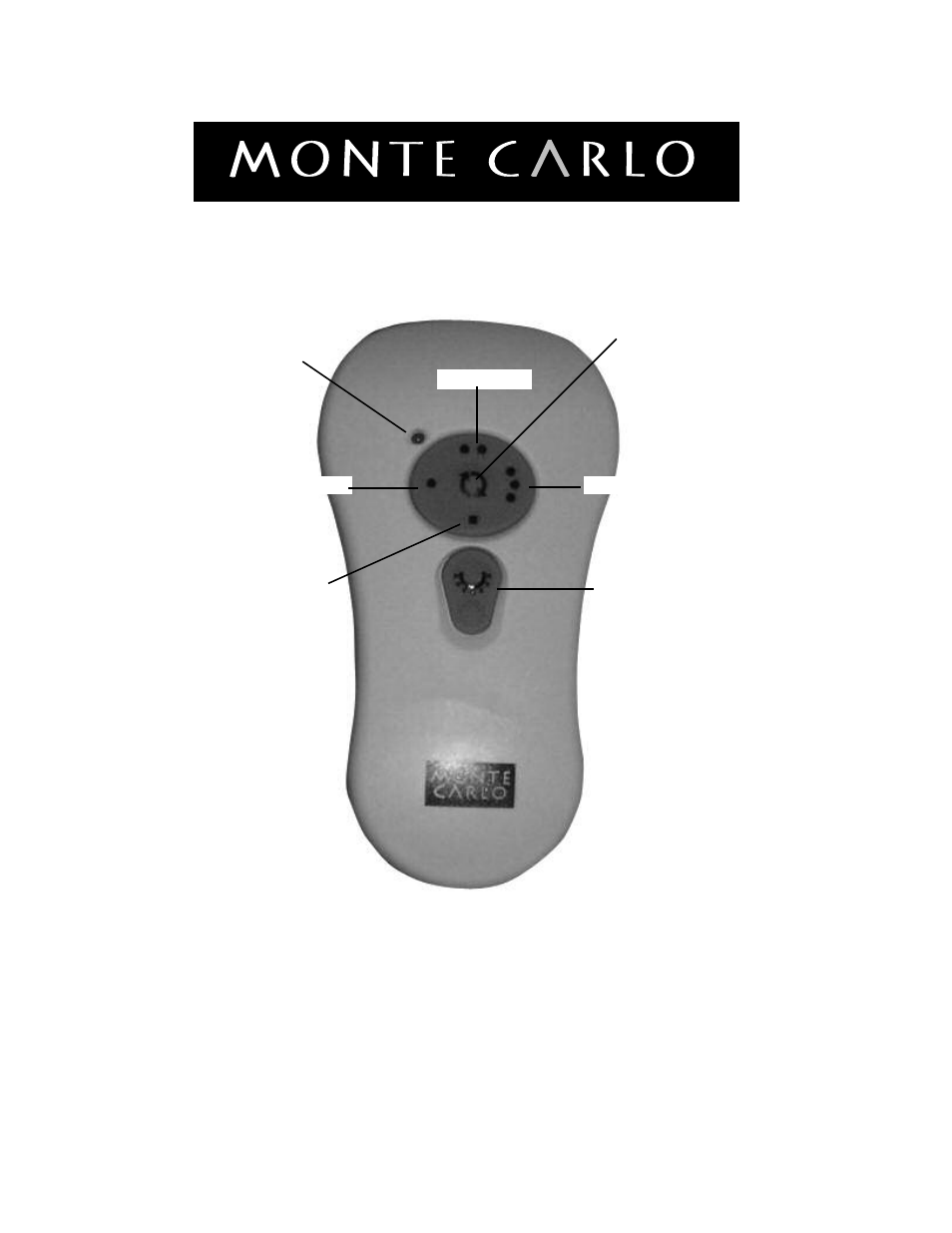 Remote control transmitter features, Fan speed, Light dimmer | Forward/reverse | Monte Carlo Fan Company 5CSR60AGD Series User Manual | Page 7 / 9