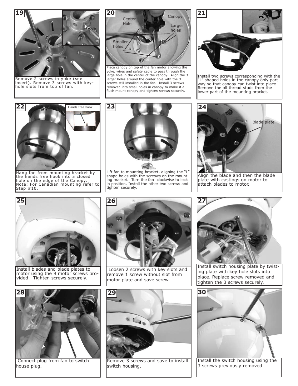 Monte Carlo Fan Company 3TF24XX User Manual | Page 4 / 5