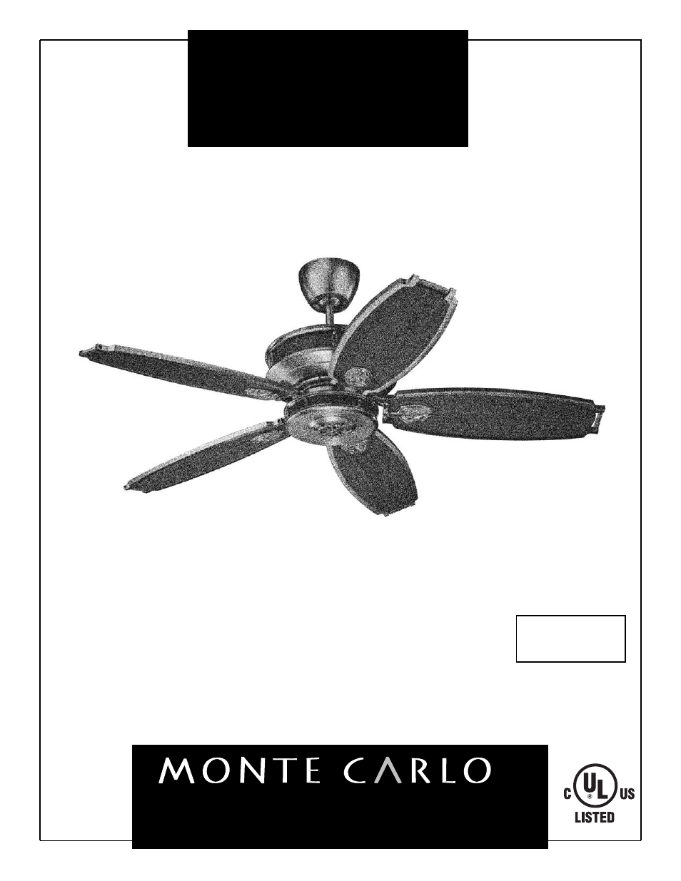 Monte Carlo Fan Company 5YM52 User Manual | 5 pages