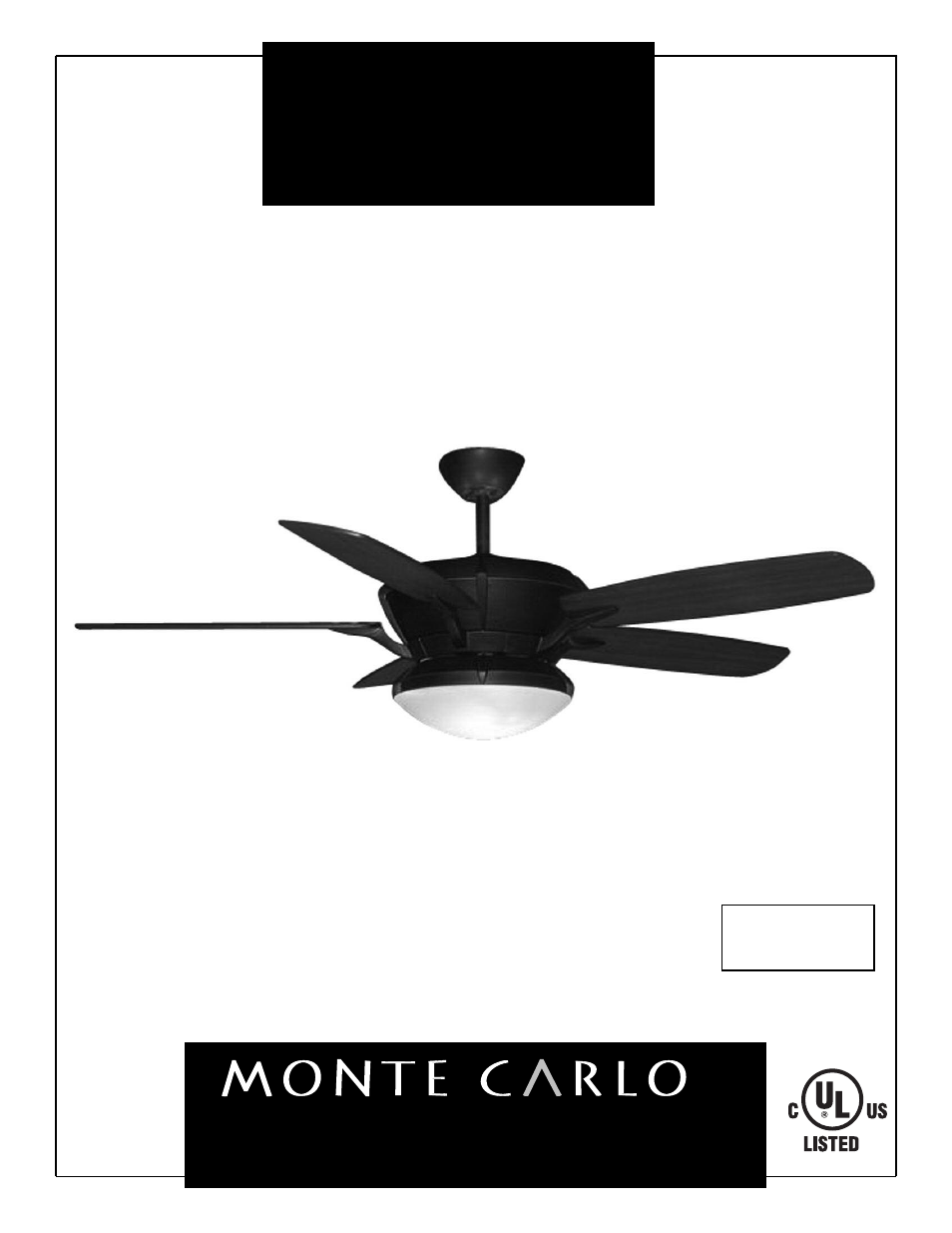 Monte Carlo Fan Company 5MMR54 User Manual | 5 pages