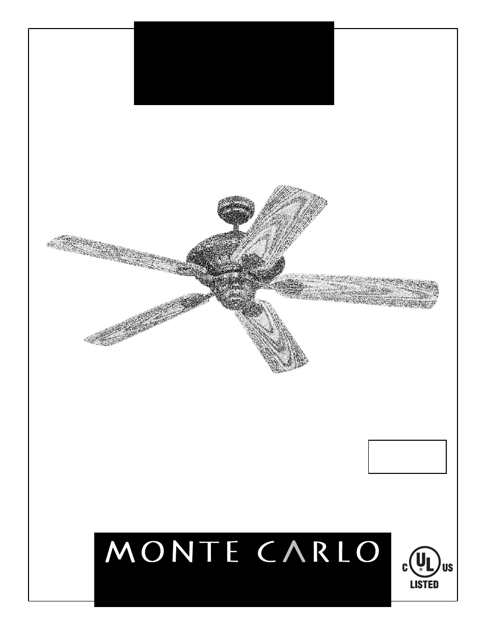 Monte Carlo Fan Company 5CZ52 User Manual | 5 pages