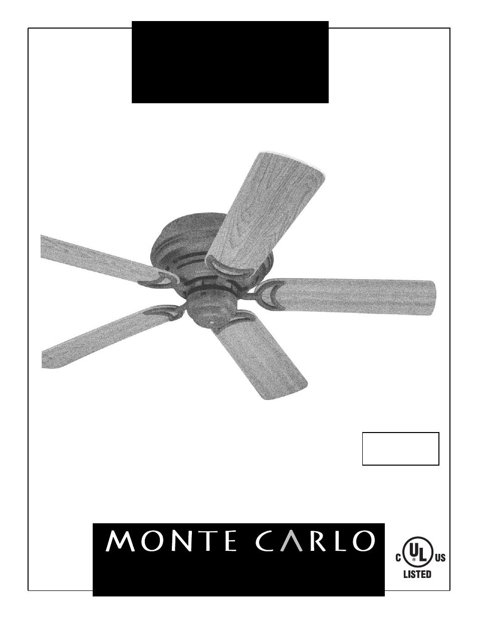 Monte Carlo Fan Company 5DH52 User Manual | 5 pages
