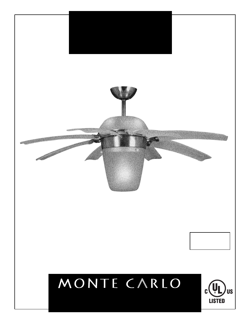 Monte Carlo Fan Company 8ATR44 User Manual | 5 pages