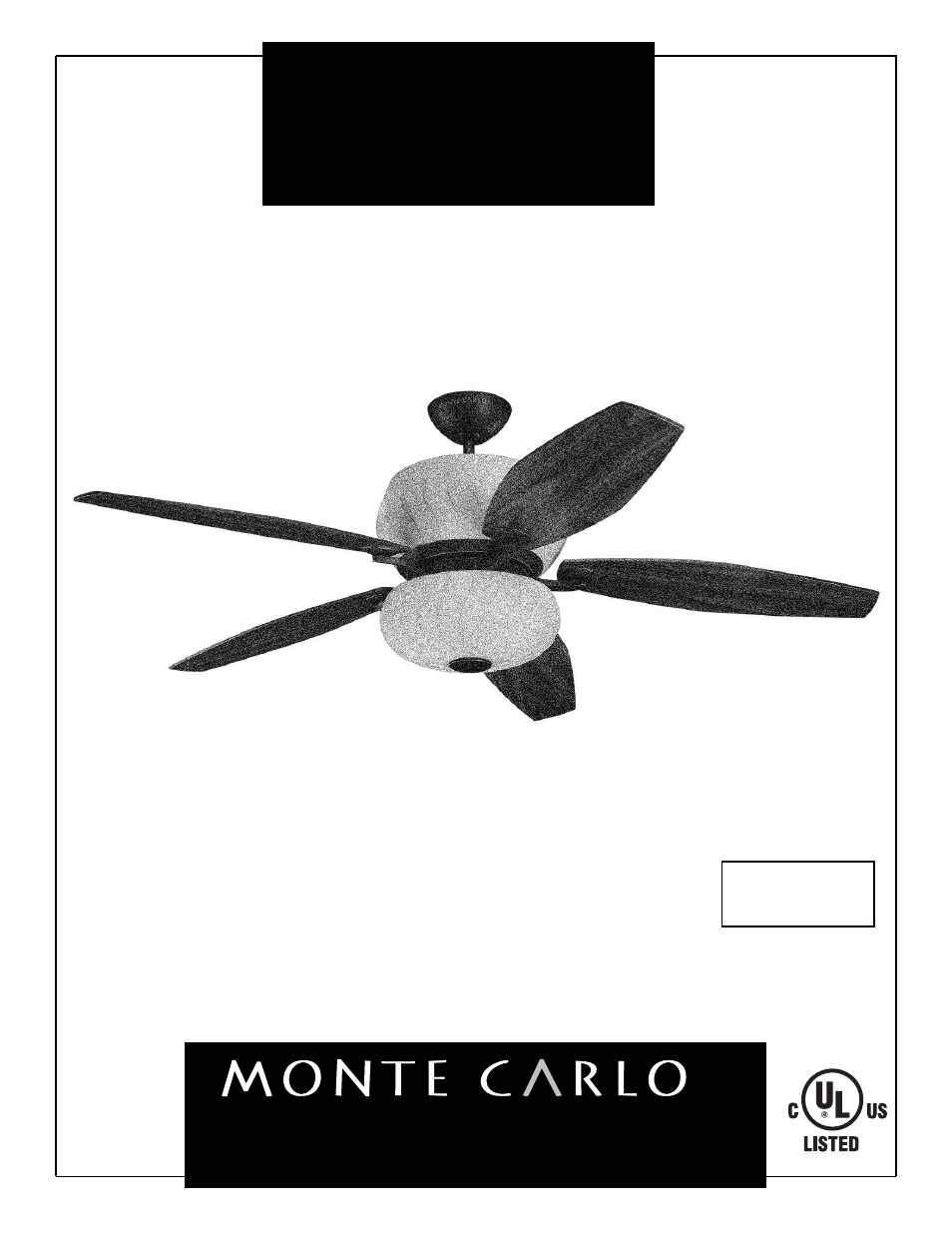 Monte Carlo Fan Company 5AYR54 Series User Manual | 8 pages