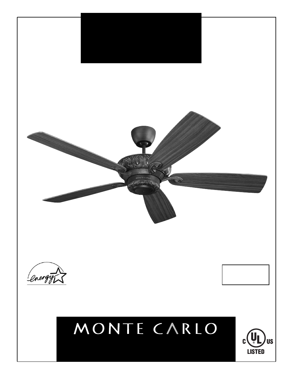 Monte Carlo Fan Company 5MQ60XX User Manual | 5 pages