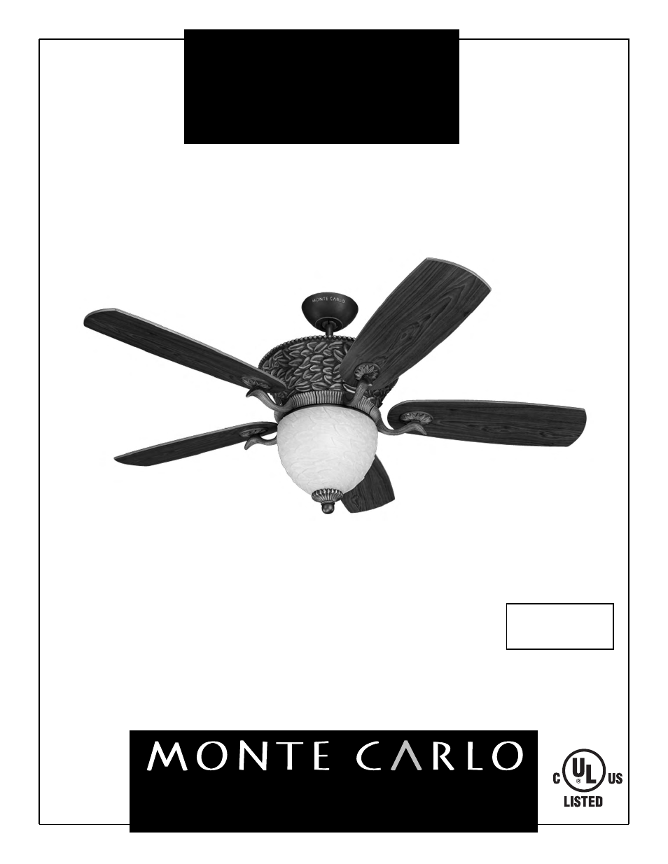 Monte Carlo Fan Company 5BUR52XXD Series User Manual | 7 pages