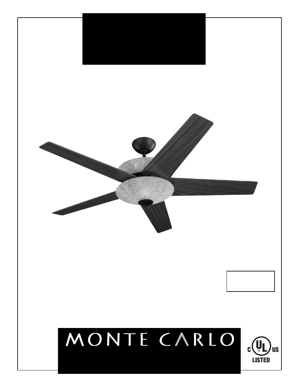 Monte Carlo Fan Company 5GMR52XXD Series User Manual | 6 pages