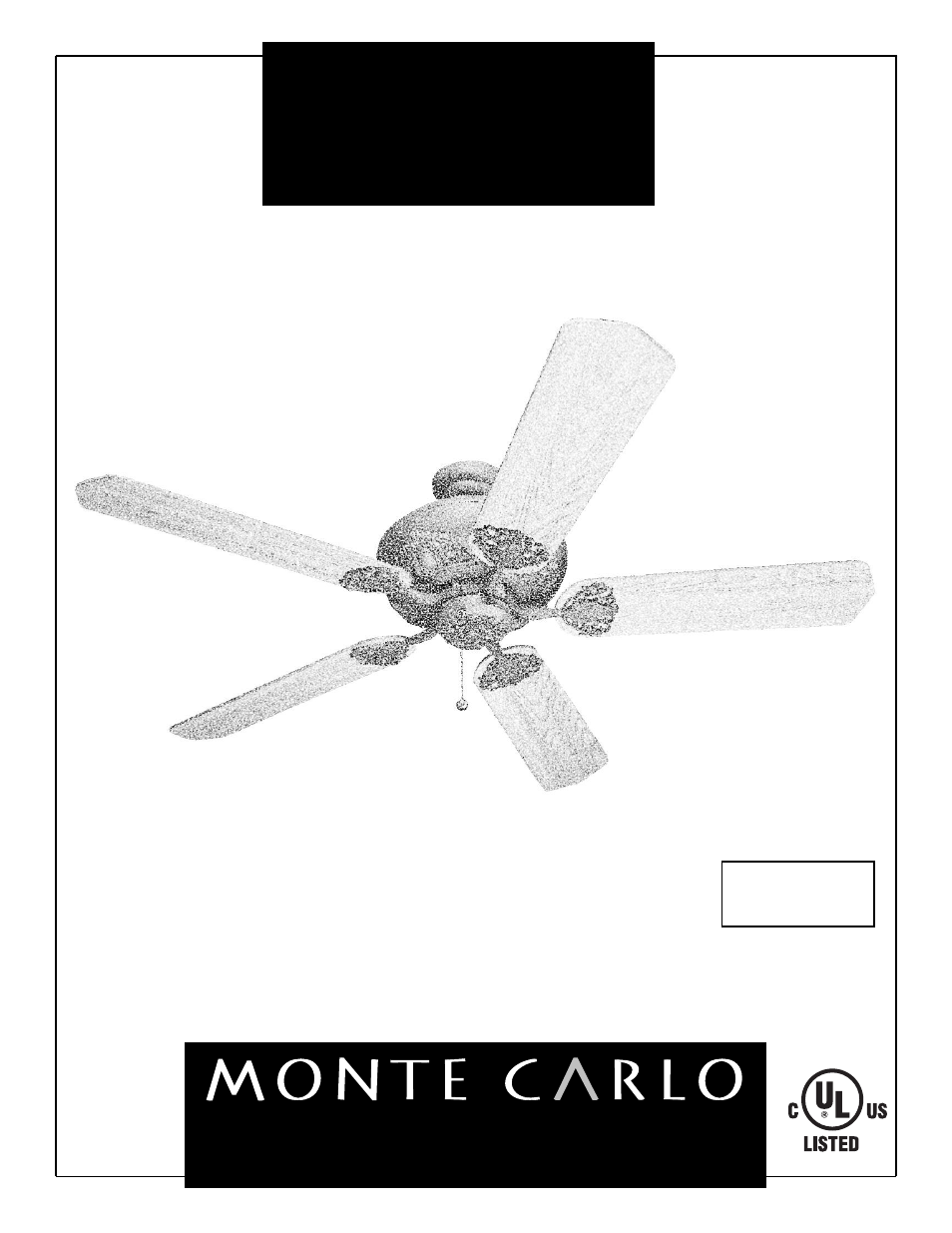 Monte Carlo Fan Company 5VL52 User Manual | 6 pages