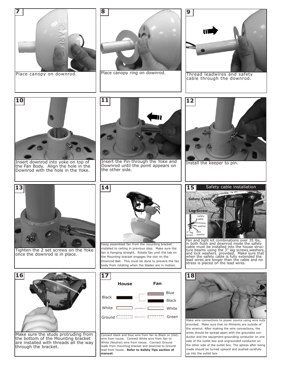 Monte Carlo Fan Company 4BN44WHD Series User Manual | Page 3 / 6