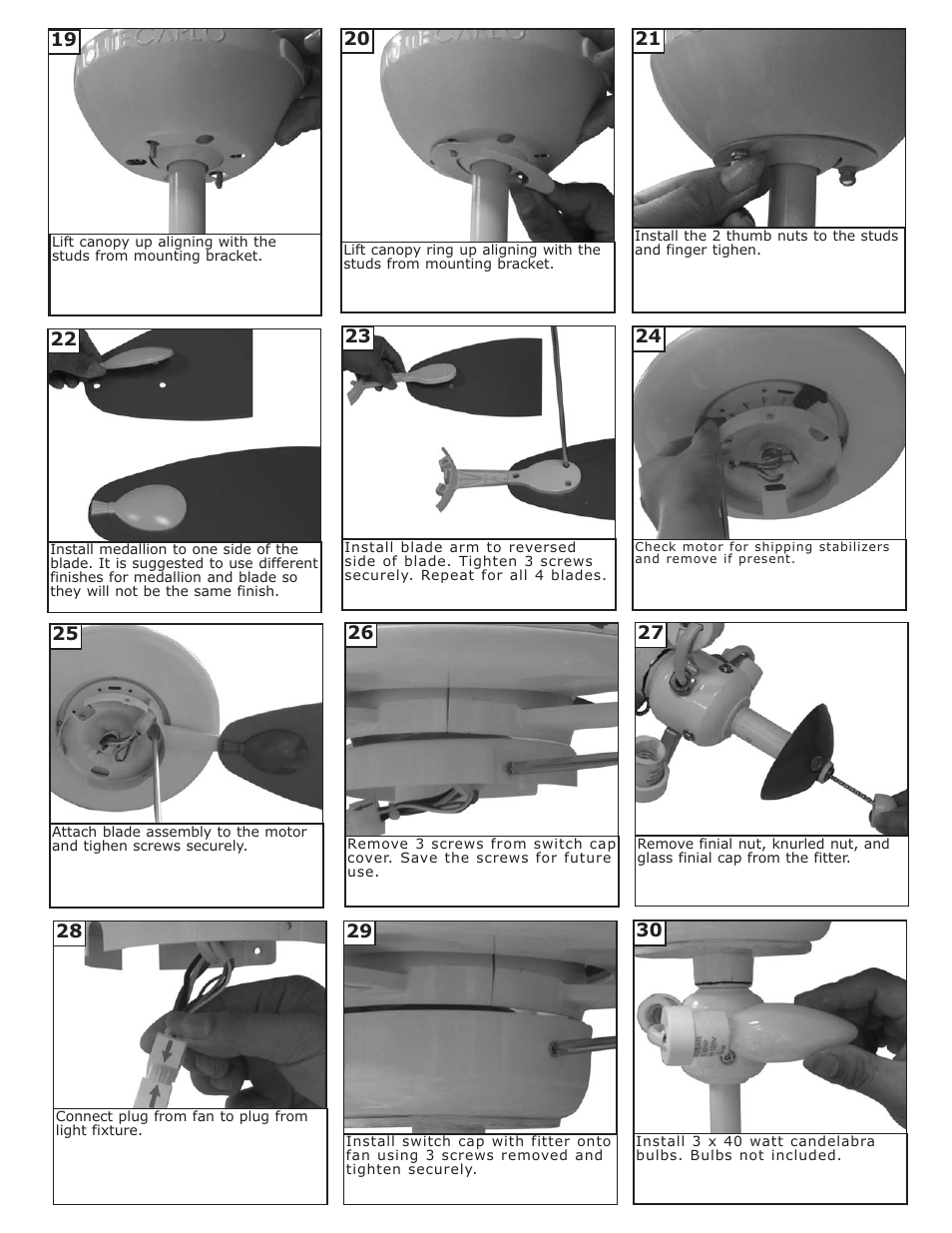 Monte Carlo Fan Company 4BN44WHD Series User Manual | Page 4 / 6