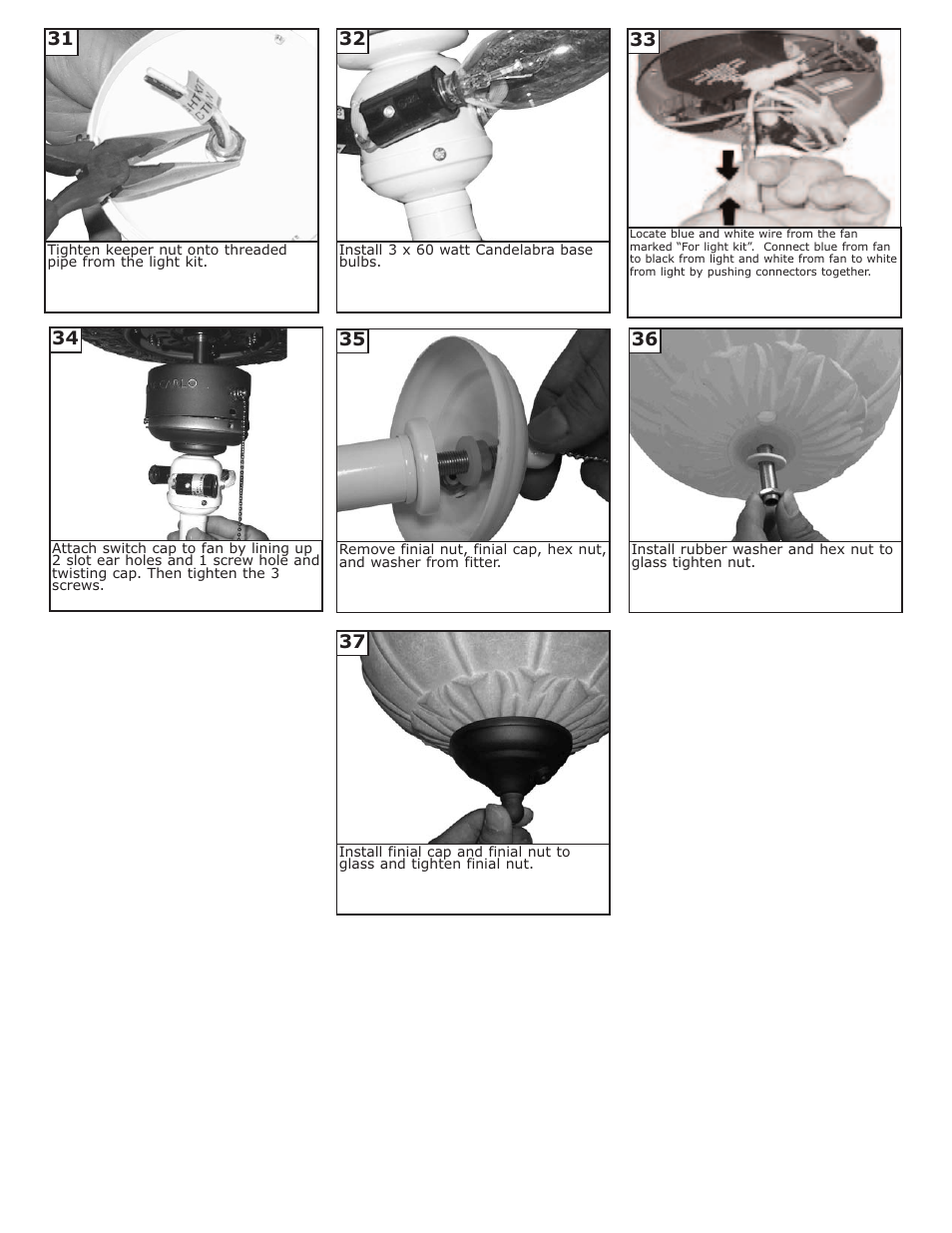 Monte Carlo Fan Company 5OR52XXD User Manual | Page 5 / 6
