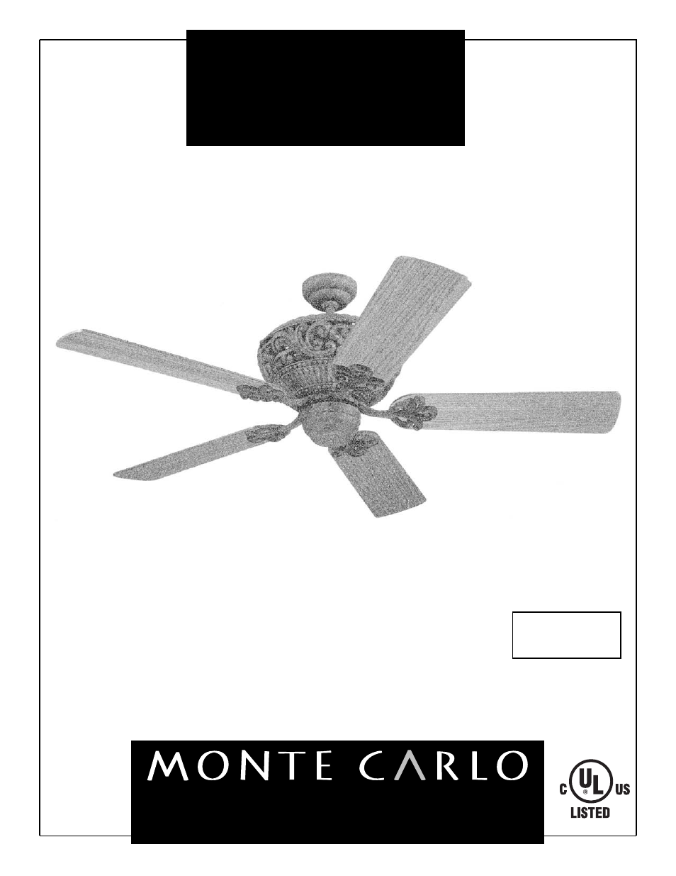 Monte Carlo Fan Company 5WA52 Series User Manual | 5 pages