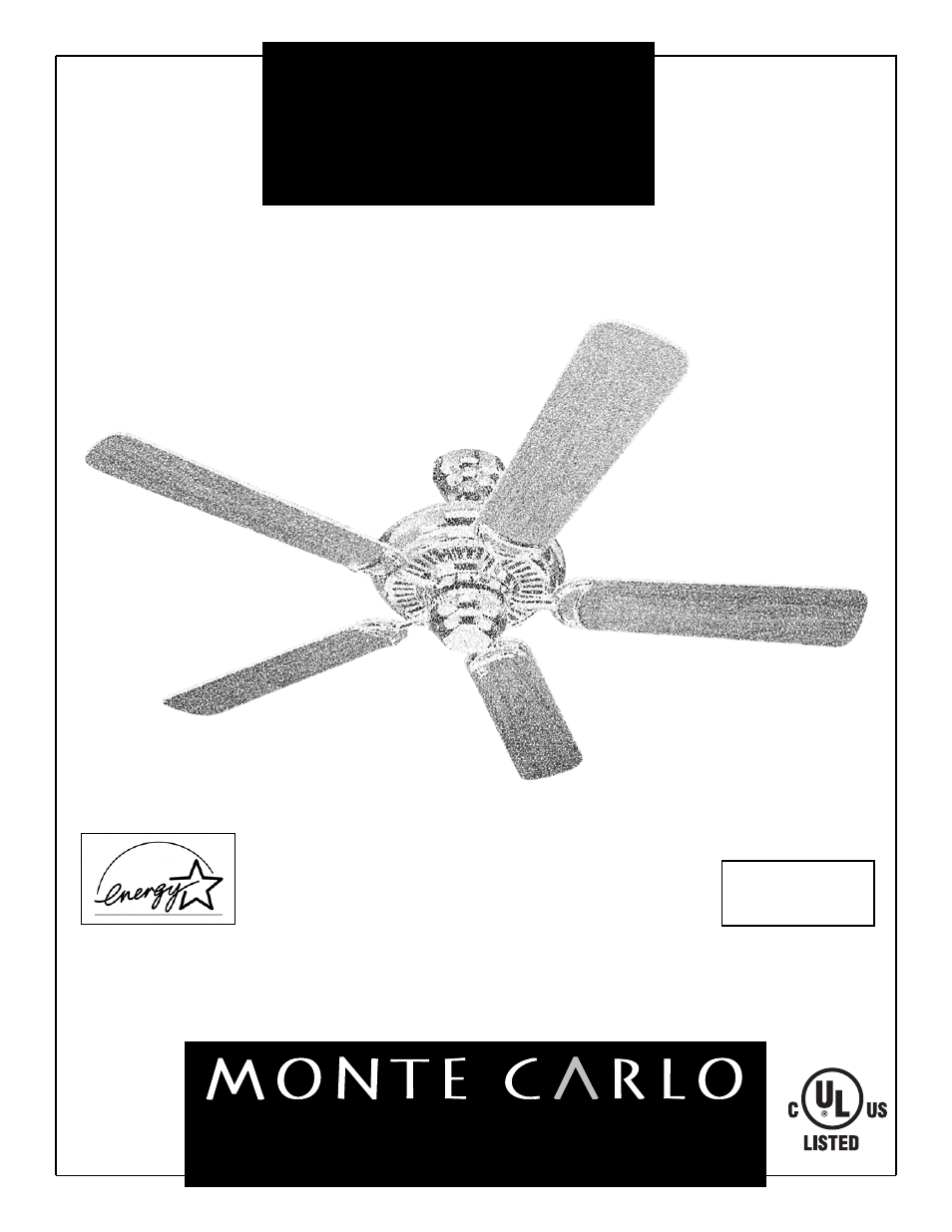 Monte Carlo Fan Company 5DS52 User Manual | 5 pages