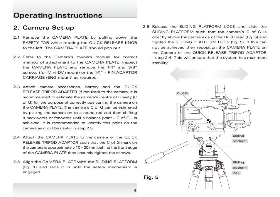 Operating instructions, Camera set-up, Fig. 4 | Fig. 5 | Miller Arrow 25 User Manual | Page 7 / 12