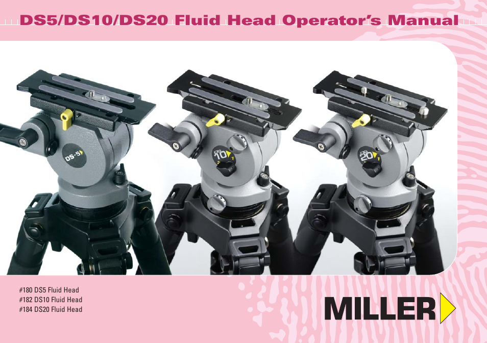 Miller Camera Support DS10 User Manual | 8 pages