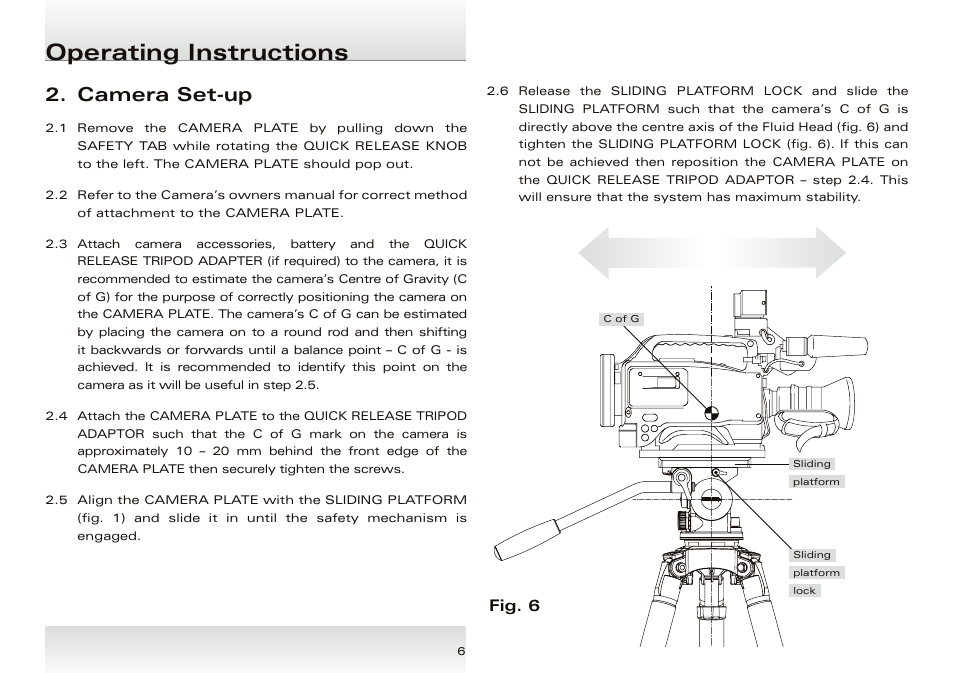 Operating instructions, Camera set-up, Fig. 5 | Fig. 6 | Miller Arrow 55 User Manual | Page 7 / 12
