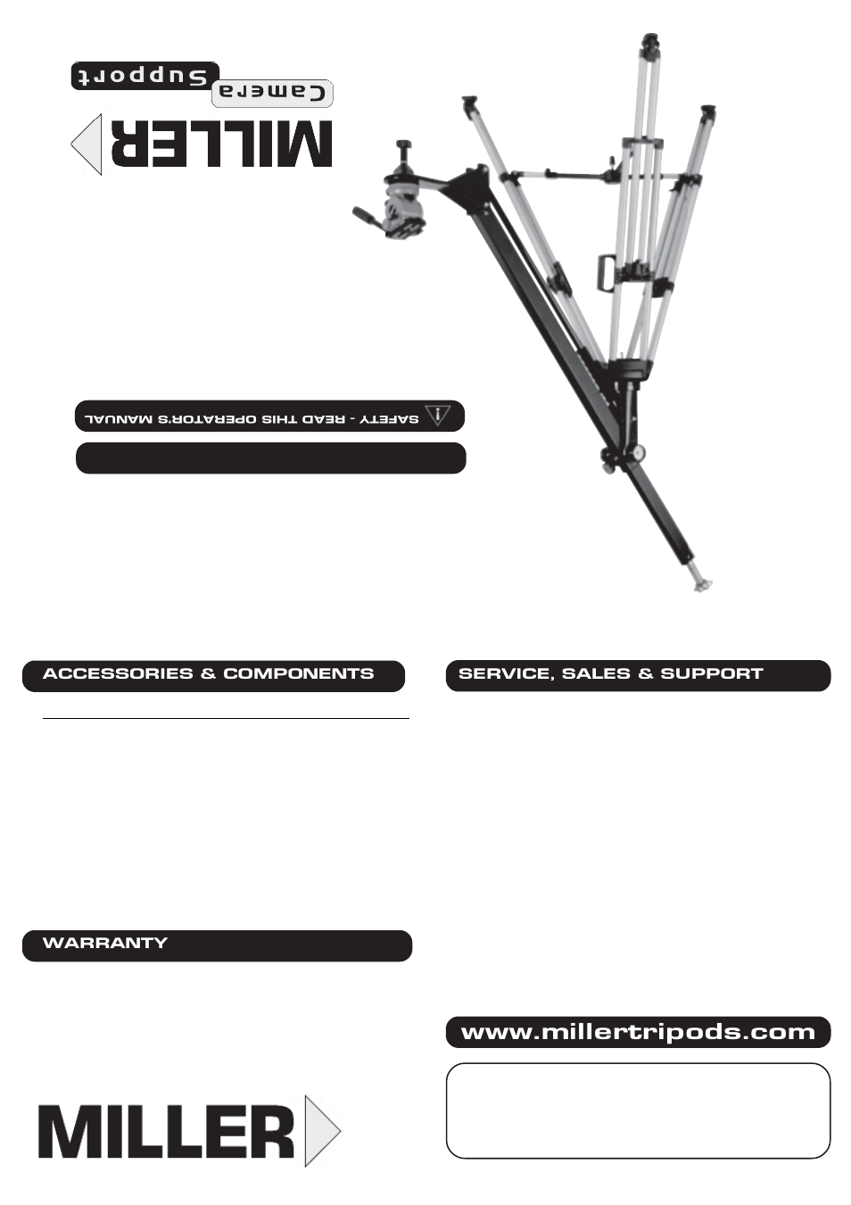 Miller Camera Support Tripod User Manual | 2 pages