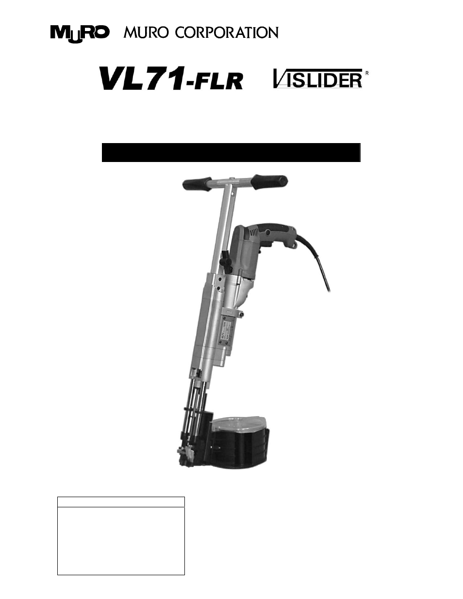 MURO VISLIDER VL71-FLR User Manual | 8 pages