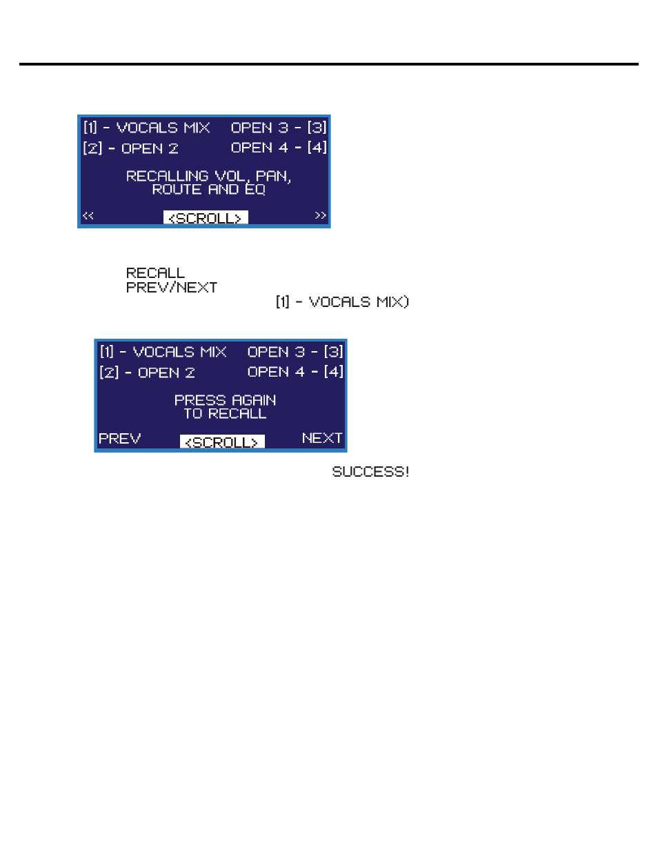 Recalling mixes | Momentum Sales & Marketing MO8ME User Manual | Page 36 / 37