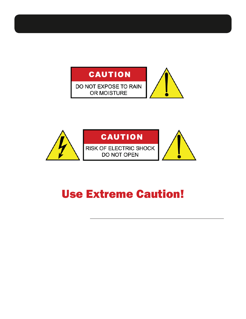 Use extreme caution, Safety precautions | Momentum Sales & Marketing MO8ME User Manual | Page 4 / 37