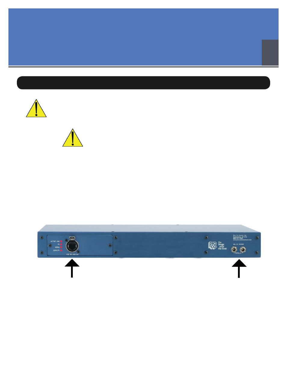 Connection and startup, Chapter 2, Power | Momentum Sales & Marketing PRO CO MO8 User Manual | Page 9 / 19