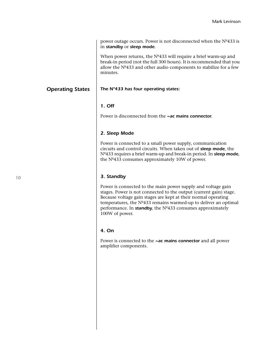 Mark Levinson 433 User Manual | Page 10 / 34