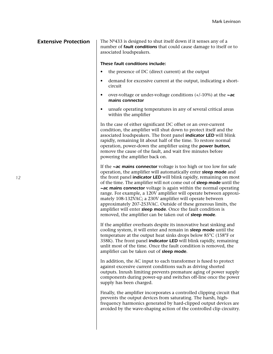 Mark Levinson 433 User Manual | Page 12 / 34