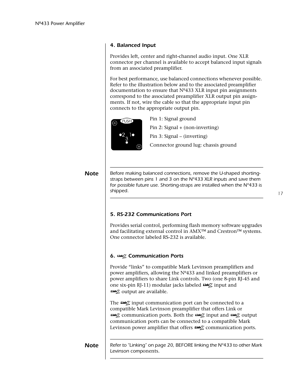 Mark Levinson 433 User Manual | Page 17 / 34