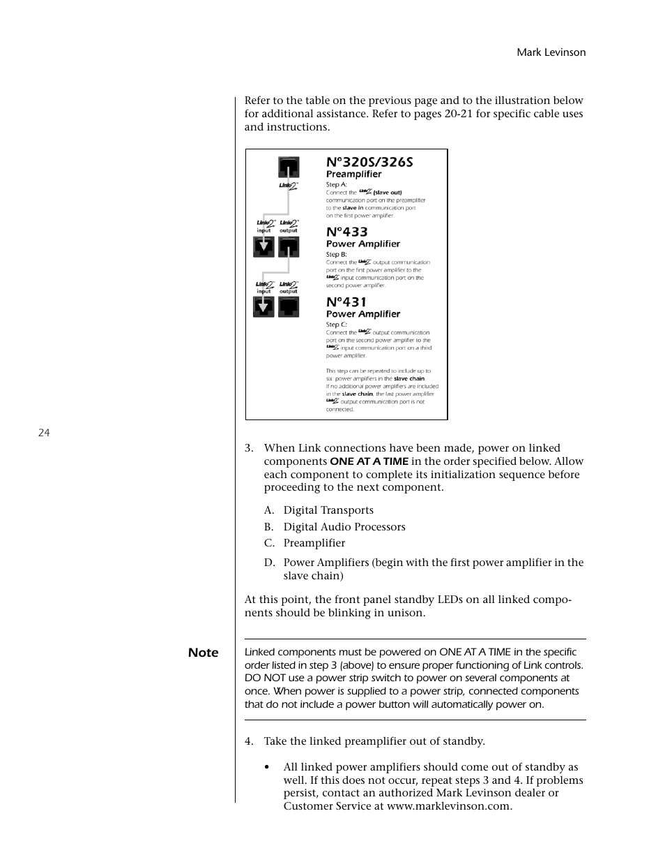 Mark Levinson 433 User Manual | Page 24 / 34