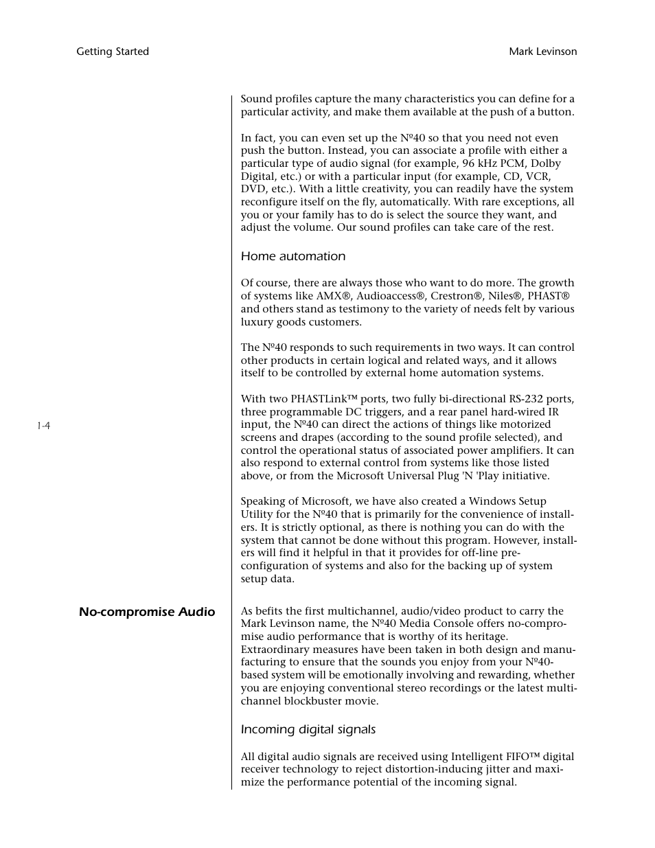 Mark Levinson N40 User Manual | Page 12 / 156