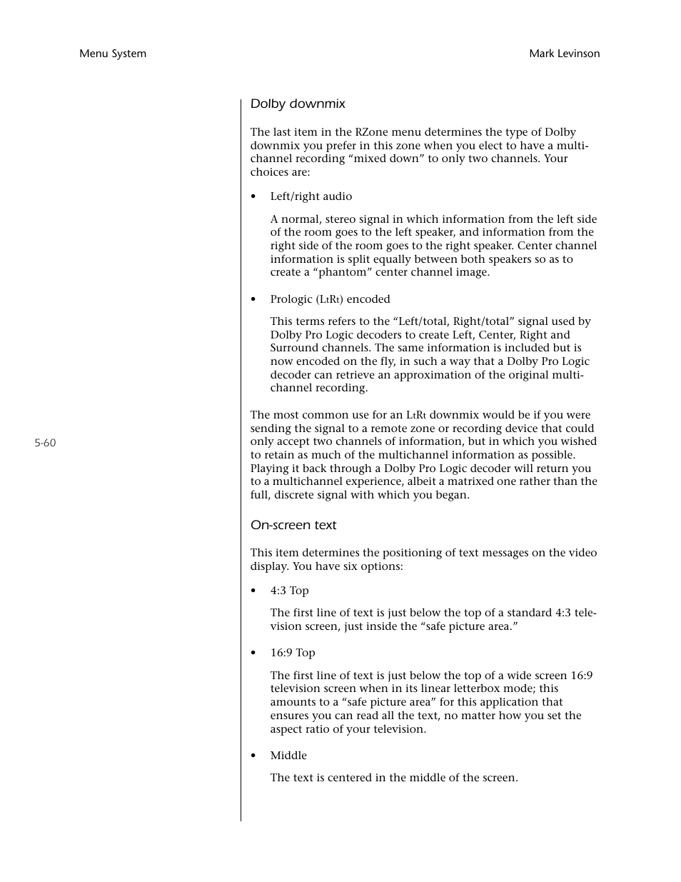 Mark Levinson N40 User Manual | Page 126 / 156