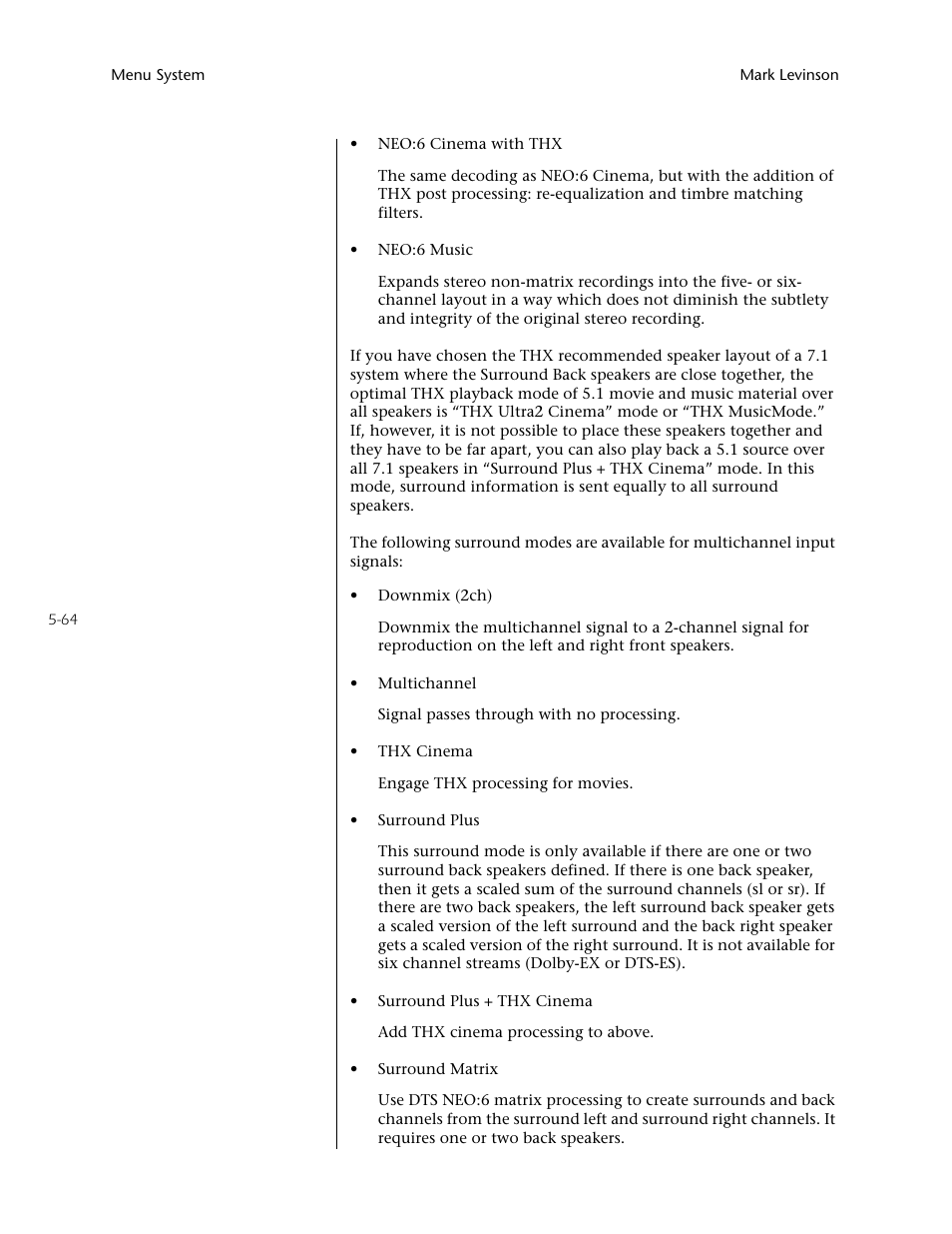 Mark Levinson N40 User Manual | Page 130 / 156