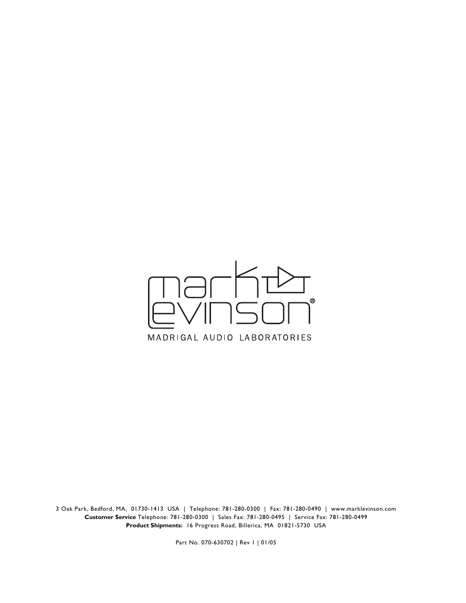 Mark Levinson N40 User Manual | Page 156 / 156